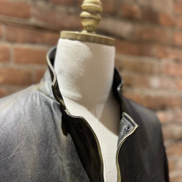 Empresa Distressed Moto Leather Jacket - Picture 9 of 14